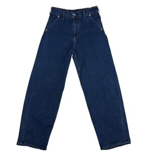 Levis Engineered Jeans Women 27x28 High Waist Baggy Mom Y2K Tapered Denim Blue